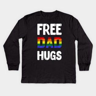 Free Dad Hugs Kids Long Sleeve T-Shirt